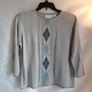 Alfred Dunner Argyle Sweater